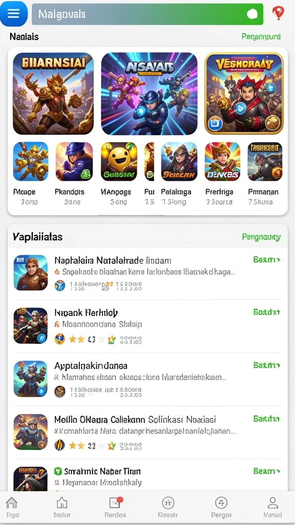 Screenshot menampilkan antarmuka permainan yang menarik dan user-friendly.
