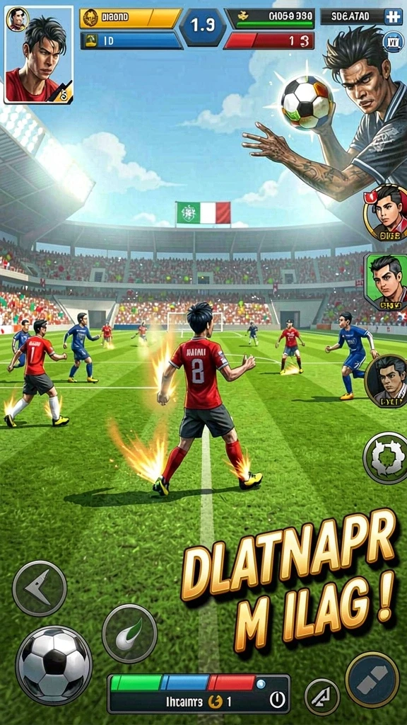 Screeenshot menunjukkan gameplay seru dalam mode kompetisi.