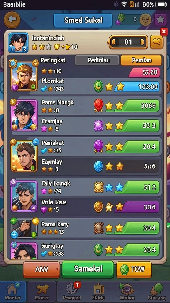 Tampilan grafis yang memukau dari tema slot 1.