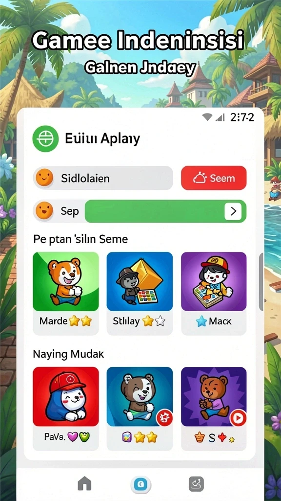 Tampilan antarmuka permainan yang intuitif dan menarik.
