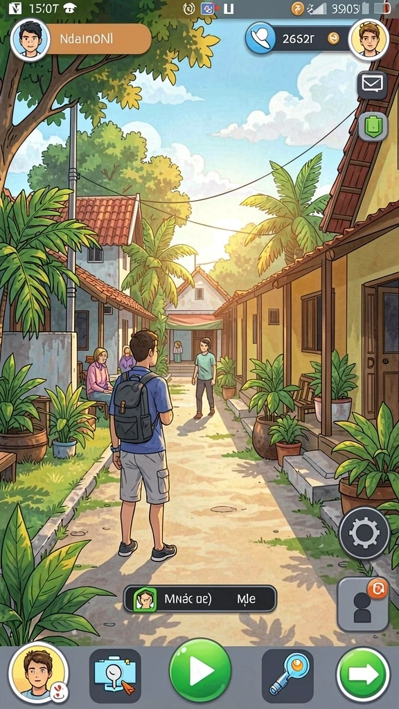 Fitur interaksi dengan pemain lain yang seru.